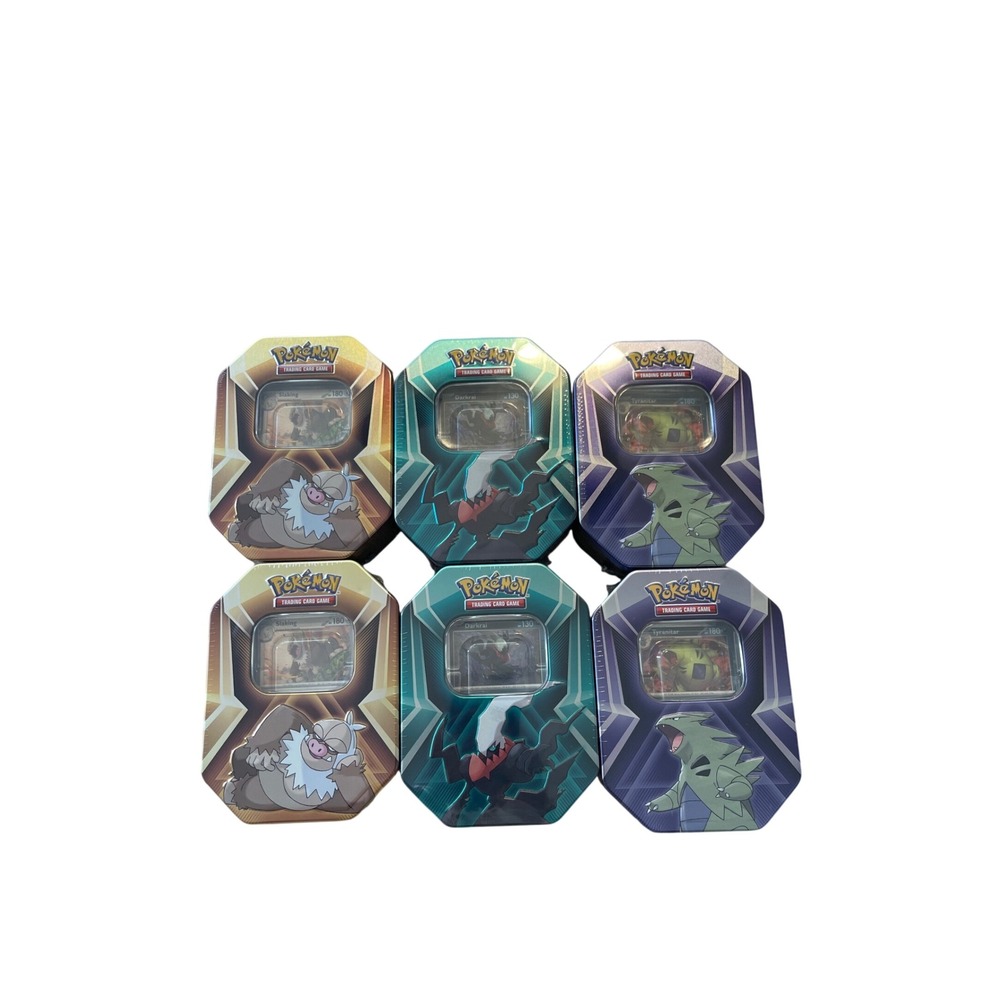 Pokemon TCG Sinnoh Stars Mini Tin Set of 6 Sealed Slaking Darkrai Tyranitar I12